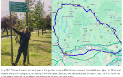 CBC-Ottawa | He bikes from Gatineau to Montreal. Here’s why he takes the long way-