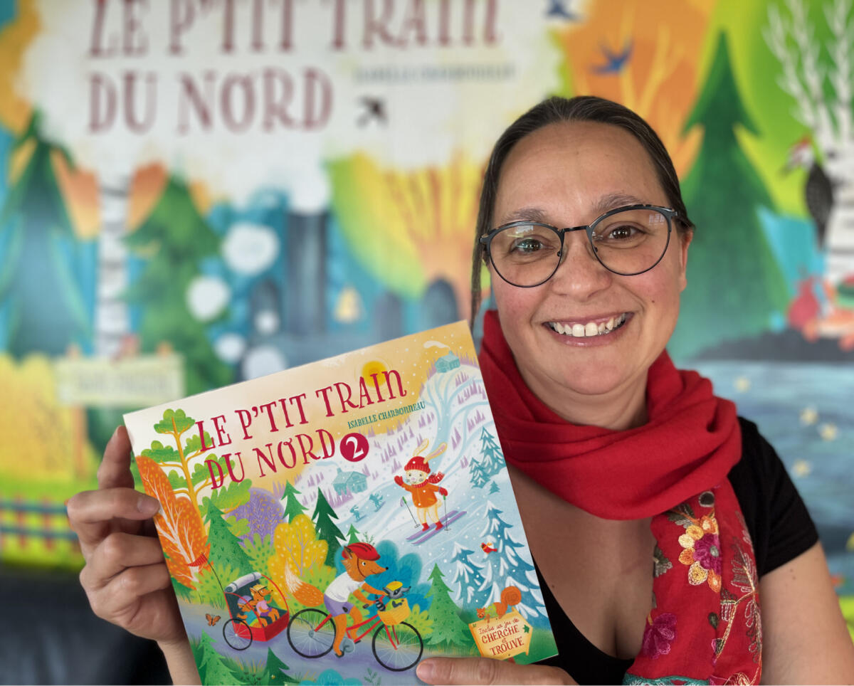 Isabelle Charbonneau autrice du livre Le P'tit Train du Nord 2
